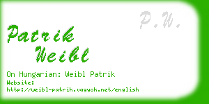 patrik weibl business card